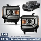 Pair Headlights For 2016-2018 Gmc Sierra 1500 Hid/xenon W/ Led Drl Projector New. Price: $218.00.