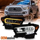 For 16-22 Toyota Tacoma Full Led Projector Black Headlights W/sequential Signal Used. Price: $272.98.