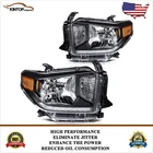 For 2014-2021 Toyota Tundra Black Housing Left+right Pair Headlight Assembly New. Price: $128.99.
