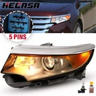 5 Plugs Projector Headlight Assembly Ford Edge 2011-2014 Halogen Driver Side New. Price: $93.30.