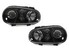Depo Black Glass Lens Headlight + Projector Fog For 99-04 Vw Golf Gti Mk.iv New. Price: $264.95.