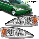 Fits 2002-2004 Toyota Camry Replacement Headlights Assembly Pair Chrome Housing New. Price: $88.99.