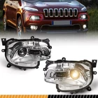 2PCS For Jeep Cherokee 2014-2018 Chrome Halogen Projector Headlights Headlamps New. Price: $129.99.