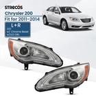 For 2011-2014 Chrysler 200 Halogen Headlight With Led Drl Projector Chrome Pair New. Price: $230.99.