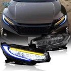 Led Headlights For 2016-2021 Honda Civic Blue Drl Sequential Signal Projector New. Price: $294.99.