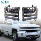 For Silverado 1500 2016-2018 Led Headlight Frame Right&left Side Chrome Housing New. Price: $292.55.