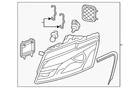 Genuine Audi Composite Headlamp 8R0-941-029-AH New. Price: $1991.99.