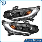 Right & Left For Honda Civic 2016-2021 Halogen W/drl Black Headlights Projector New. Price: $99.04.