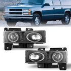 Headlights Fits 1988-1999 Chevy Gmc C/k 1500 2500 3500 Halogen Black Projector New. Price: $79.99.