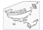 Genuine Mazda Headlight Assembly BHLS-51-030 New. Price: $1424.33.