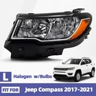 For 2017-2021 Jeep Compass Halogen Headlight Chrome With Bulb Left Driver Side New. Price: $69.99.