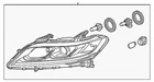 Genuine Honda Headlight Assembly 33100-T3L-A62 New. Price: $493.78.