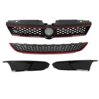 Labwork For Vw Jetta MK6 Gli Style 2011-2014 Black+red Front Upper+lower Grille New. Price: $72.84.