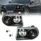 For 2005-2010 Chrysler 300C Black Halogen Headlights Assembly L+r With Bulbs New. Price: $109.99.
