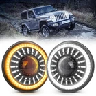 Mictuning 2PC J1 1000% Bright 7" Round Led Headlights Start-up Halo For Wrangler New. Price: $152.92.