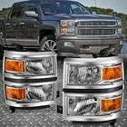 For 14-15 Chevy Silverado 1500 Chrome Housing Amber Corner Headlight Lamps New. Price: $141.85.