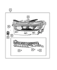 Genuine Mopar Headlamp Left 68606235AB New. Price: $608.35.