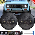 Pair Black 7" Inch Round Led Headlights Hi/low Ford Mustang Bronco 1964-1978 New. Price: $53.86.