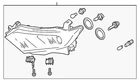 Genuine Nissan Headlight Assembly 26010-1JA2A New. Price: $314.78.