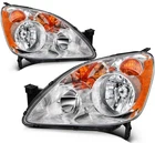 Pair/set Chrome Amber Headlights Assembly For Honda Crv Cr-v 2.4L L4 2005 2006 New. Price: $118.99.