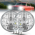 7 Inch Led Glass Headlight Round, Classic Look Conversion Chrome Pair New. Price: $99.99.