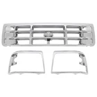 Front Grille W/ Headlight Bezel Kit Lh&rh Ford F150 F250 F350 Bronco 1992-97 New. Price: $107.50.