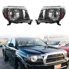 Fit For 2005-2011 Toyota Tacoma Black Housing Headlights Left & Right Clear Lens New. Price: $102.99.