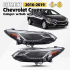 Halogen Headlights For 2016-2019 Chevy Cruze With Led Drl Projector Left + Right New. Price: $184.99.