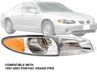 Fits Head Light 1997 - 2003 Pontiac Grand Prix Passenger Right Side GM2503170 New. Price: $59.16.