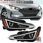 Set Rh+lh For Hyundai Elantra 2019 2020 Black Housing Halogen Headlamp Headlight New. Price: $131.40.