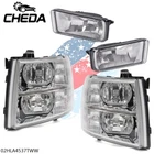 Chrome Housing Clear Corner Headlight+fog Lights Fit For 07-14 Chevy Silverado New. Price: $119.05.