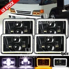 Super Bright 4PC 4X6"INCH Led Headlight Projector For Isuzu Npr 1991-2005 Truck New. Price: $79.24.