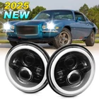 Dot 7" Inch Round Led Headlight Hi/lo Halo H4 Fit Chevy Camaro Z28 1967-1981 New. Price: $59.99.