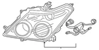 Genuine Nissan Headlight Assembly 26075-5ZW0A New. Price: $845.38.