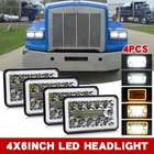 4X6" Led Headlights For Kenworth T800 T400 T600A W900 Freightliner Classic Xl New. Price: $63.19.
