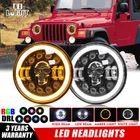 Colight 2X 7'' Halo Led Headlights Hi/lo Skull Drl For Jeep Wrangler Jk Tj 97-21 New. Price: $55.69.