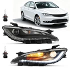 Pair For 2015-2017 Chrysler 200 Black W/ Led Drl Halogen Headlights Left+right New. Price: $174.58.