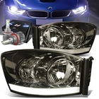 Pair Smoked Clear Signal Headlight+slim Led Hid Kit For 06-08 Dodge Ram Truck New. Price: $208.99.