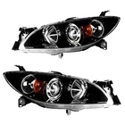 2PCS Headlight Assembly Clear Lens Black For 2004-2008 2009 Mazda 3 Sedan New. Price: $105.99.