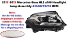 2017-2019 Mercedes-benz Gls X166 Headlight Lamp Assembly A1668209259 New. Price: $400.00.