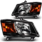 Pair/set Black Amber Headlights Assembly For Dodge Grand Caravan 2008-2010 New. Price: $96.99.