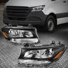 Pair Left + Right Black Amber Halogen Headlight Lamps For Mercedes Sprinter W907 New. Price: $163.79.