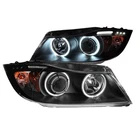 Anzo Black Projector Headlights W/ Halo & Led Bar For 06-08 Bmw 3 Series 4 Door New. Price: $497.95.