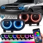 Vland Pair Led Rgb Headlights For 2008-14 Dodge Challenger Projector Front Lamps New. Price: $403.74.