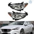 For Mazda 6 2014-2017 Halogen Projector Headlights Black Housing Left+right Side New. Price: $120.12.