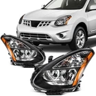 Scitoo Pair Headlights Assembly For 2012-2015 Nissan Rogue 2.5L Black Amber New. Price: $80.99.