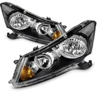 PAIR/2PCS Black Clear Headlight Assembly For Honda Accord Sedan 4-DOOR 2008-2012 New. Price: $106.99.