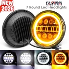 Pair 7 Round Led Headlights Hi/lo Beam Amber Drl Halo Fit Chevy Truck Camaro C10 New. Price: $79.99.