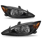 Fit For 2002 2003 2004 Toyota Camry Black Halogen Headlights Assembly Left+right New. Price: $62.99.