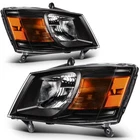 Pair Headlights Assembly For 2010-2008 Dodge Grand Caravan Black Housing W/amber New. Price: $92.90.